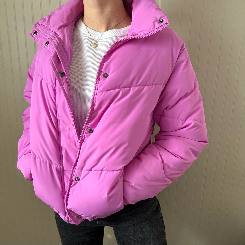 Wild fable fuchsia puffer jacket
